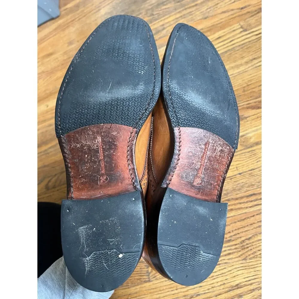 Allen Edmonds Tan Leather Monk Strap Dress Shoes  Mens Size Uk 9.5 US 10.5